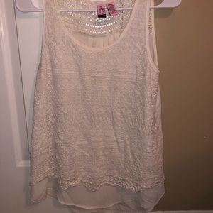 Lace Overlay Blouse